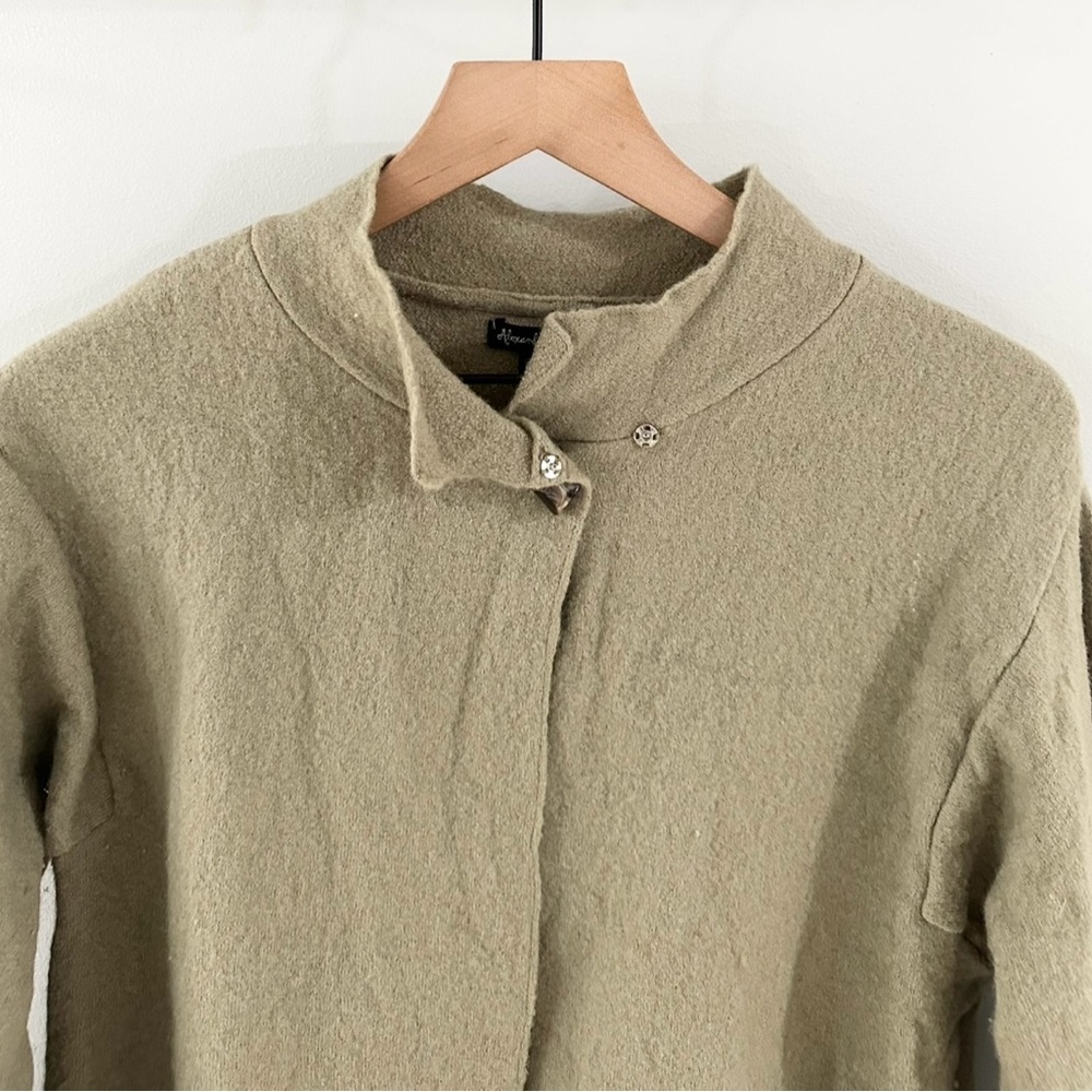 Alexandra Bartlett One Button Wool Jacket Green S… - image 2